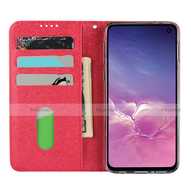 Leather Case Stands Flip Cover T04 Holder for Samsung Galaxy S10e