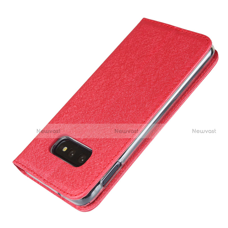 Leather Case Stands Flip Cover T04 Holder for Samsung Galaxy S10e