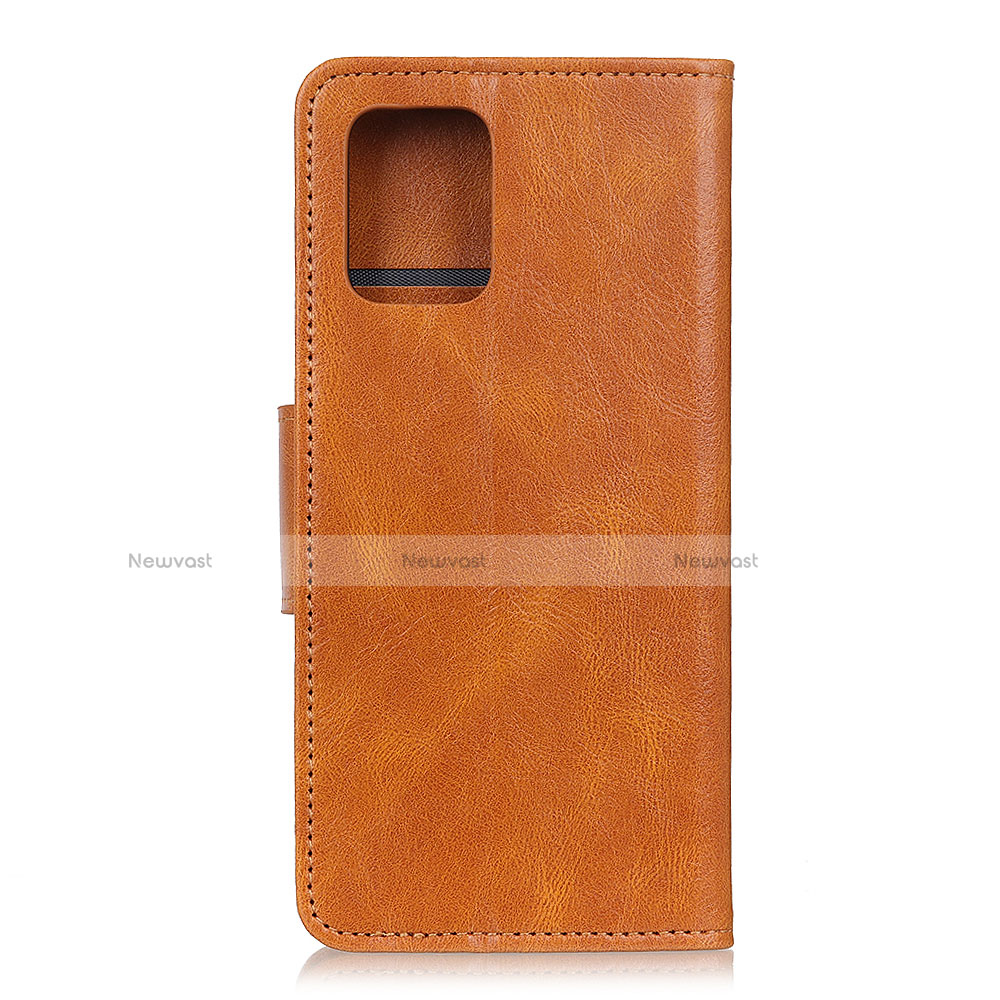 Leather Case Stands Flip Cover T04 Holder for Samsung Galaxy S20 Plus Orange