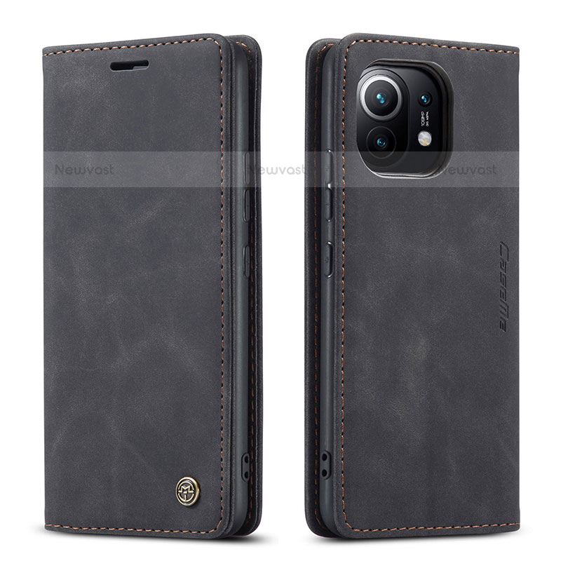 Leather Case Stands Flip Cover T04 Holder for Xiaomi Mi 11 Lite 4G