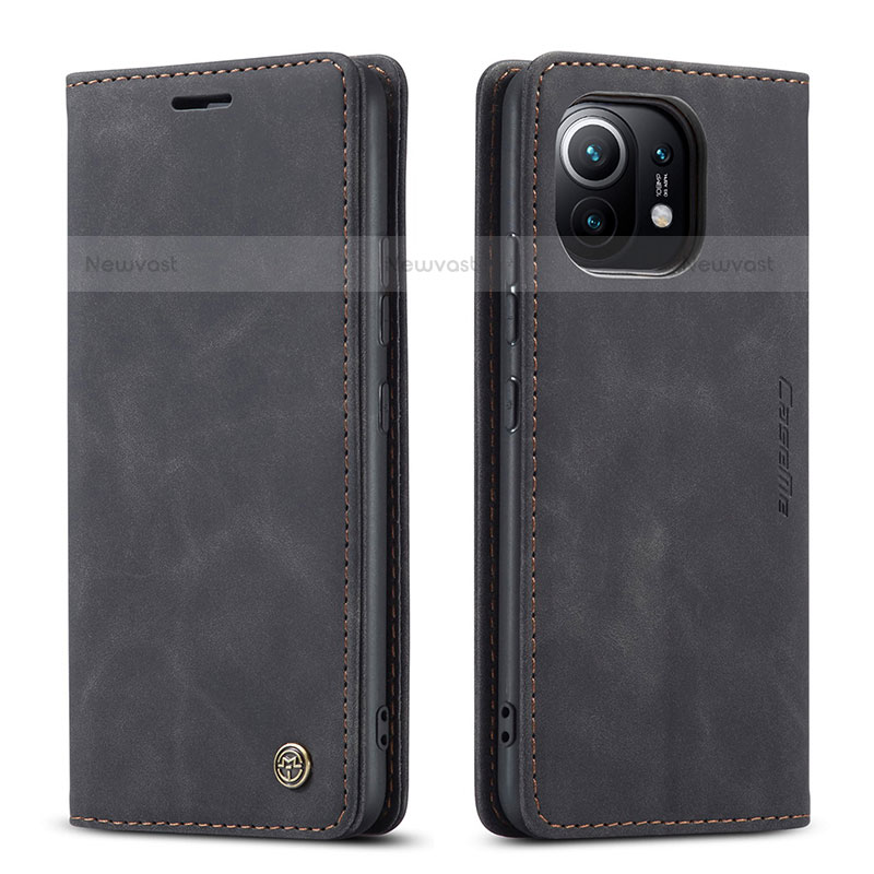 Leather Case Stands Flip Cover T04 Holder for Xiaomi Mi 11 Lite 5G NE