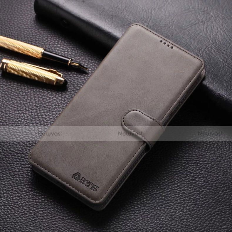 Leather Case Stands Flip Cover T04 Holder for Xiaomi Redmi Note 8 Pro Gray