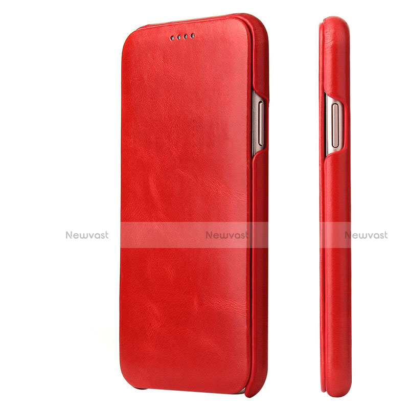 Leather Case Stands Flip Cover T05 Holder for Apple iPhone 11 Pro Max Red