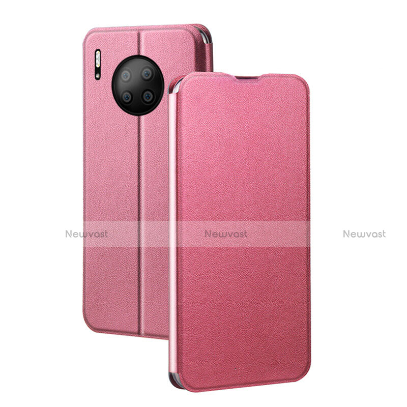 Leather Case Stands Flip Cover T05 Holder for Huawei Mate 30 Pink