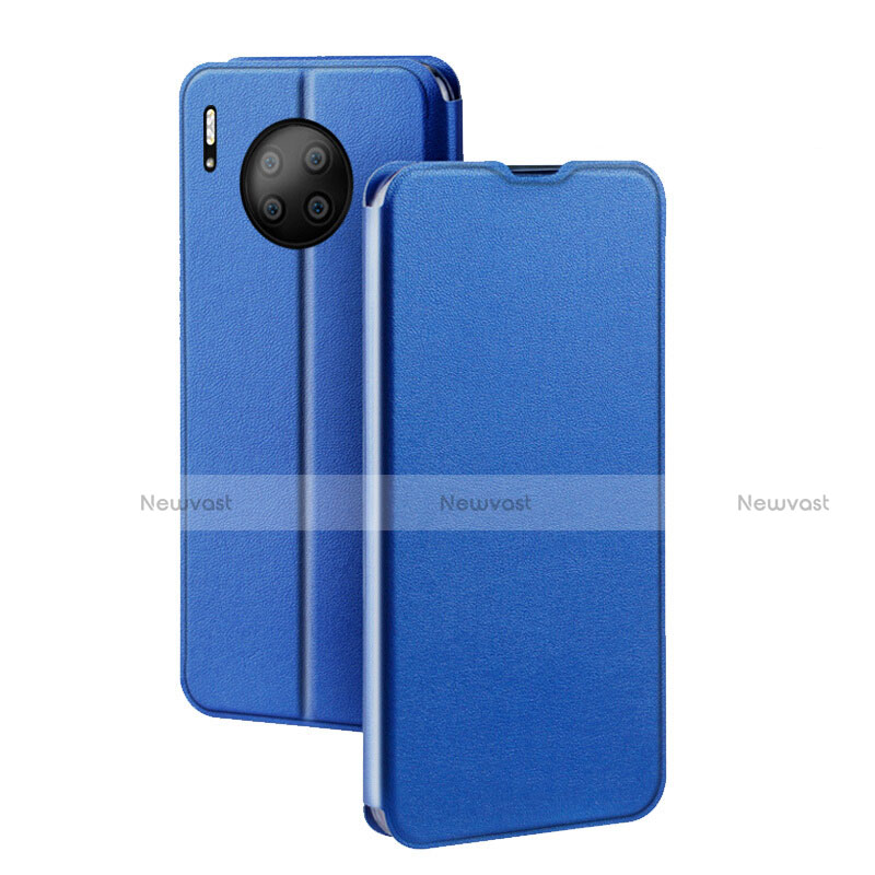 Leather Case Stands Flip Cover T05 Holder for Huawei Mate 30 Pro 5G Blue