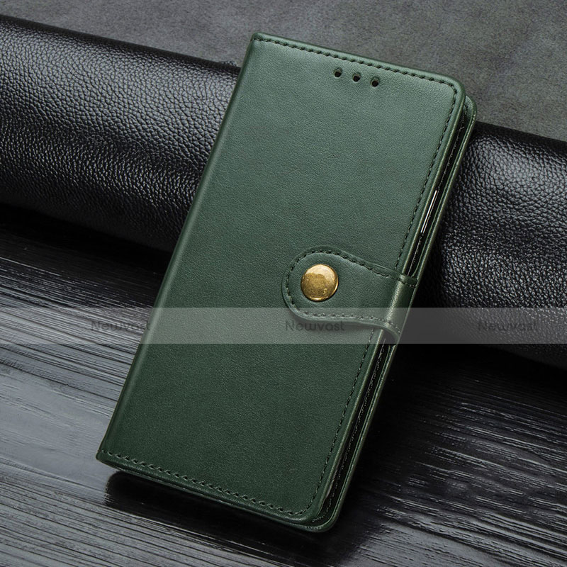 Leather Case Stands Flip Cover T05 Holder for Huawei Nova 7 SE 5G Green