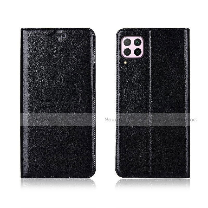 Leather Case Stands Flip Cover T05 Holder for Huawei Nova 7i Black