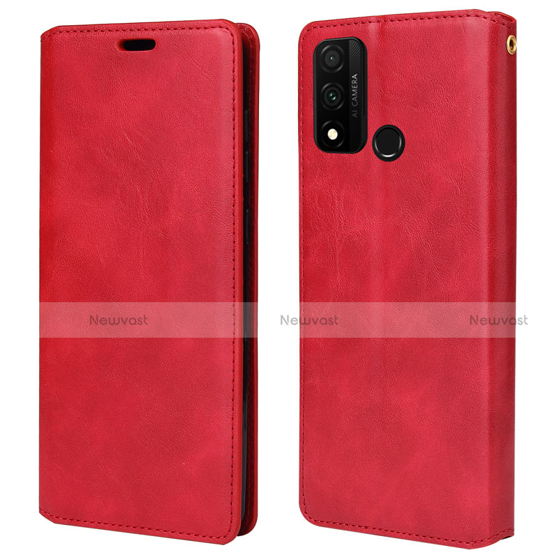 Leather Case Stands Flip Cover T05 Holder for Huawei Nova Lite 3 Plus Red