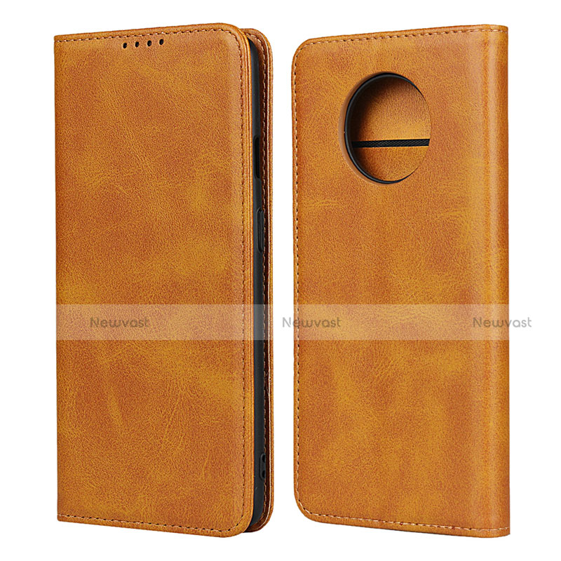 Leather Case Stands Flip Cover T05 Holder for OnePlus 7T Orange