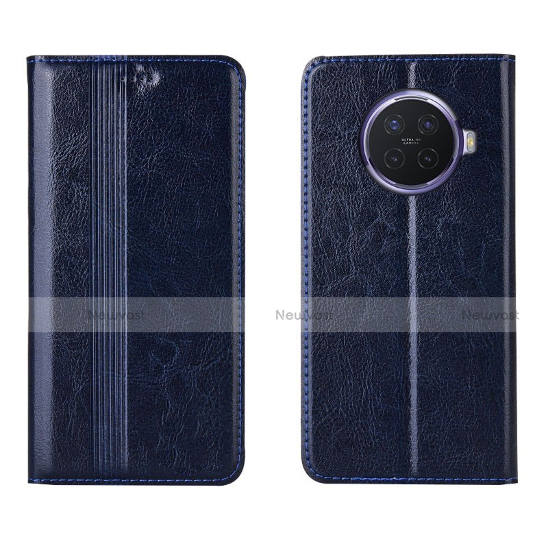 Leather Case Stands Flip Cover T05 Holder for Oppo Ace2 Blue