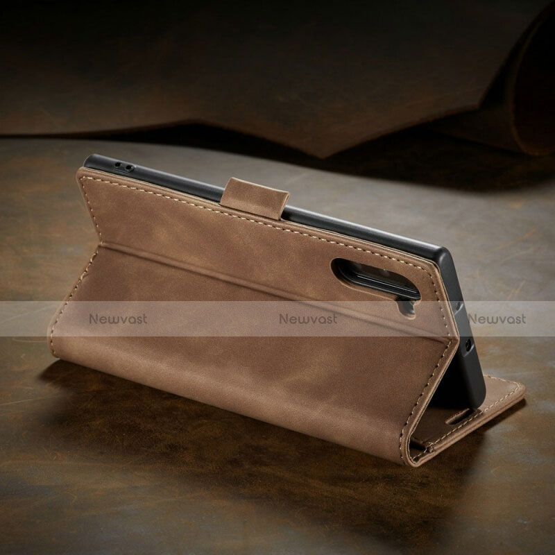 Leather Case Stands Flip Cover T05 Holder for Samsung Galaxy Note 10 5G