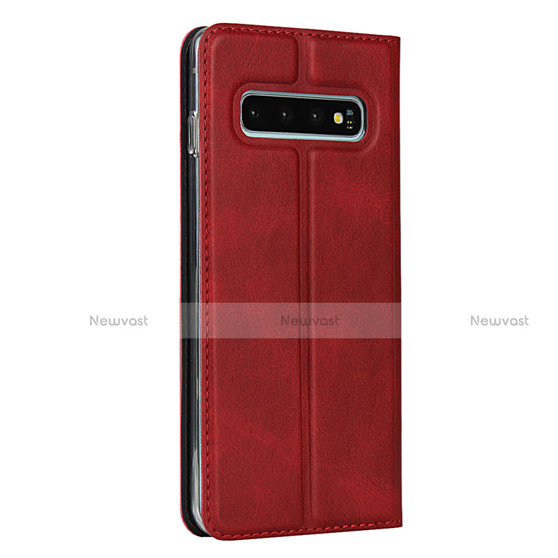 Leather Case Stands Flip Cover T05 Holder for Samsung Galaxy S10