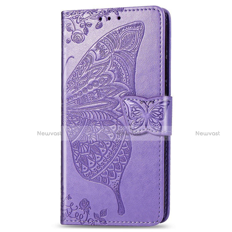 Leather Case Stands Flip Cover T05 Holder for Xiaomi Mi 10 Purple