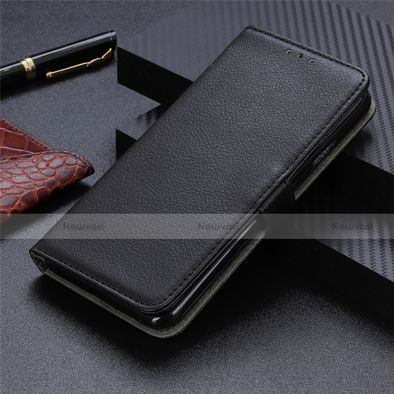 Leather Case Stands Flip Cover T05 Holder for Xiaomi Redmi 9A Black