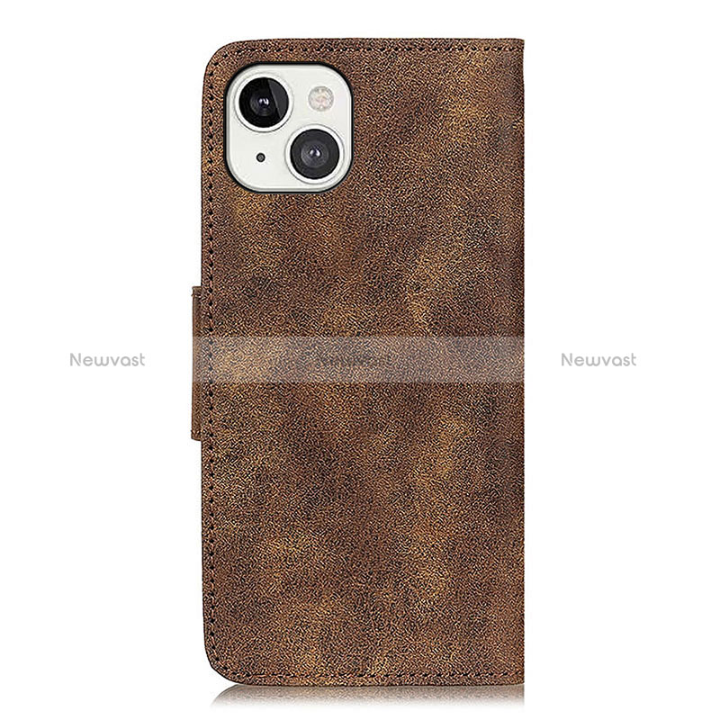 Leather Case Stands Flip Cover T06 Holder for Apple iPhone 15 Plus