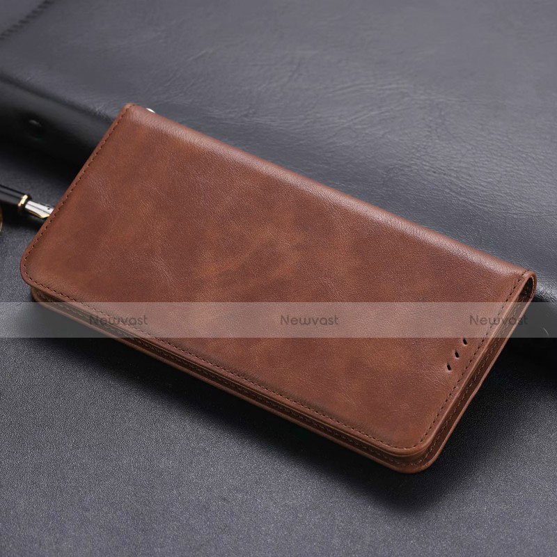 Leather Case Stands Flip Cover T06 Holder for Huawei Honor 20 Brown