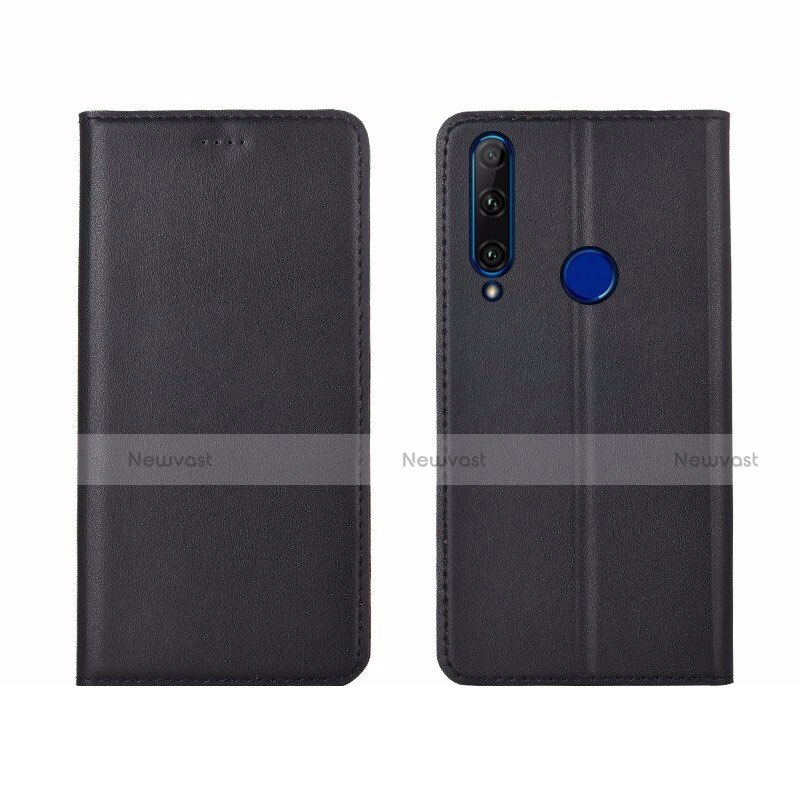 Leather Case Stands Flip Cover T06 Holder for Huawei Honor 20 Lite Black