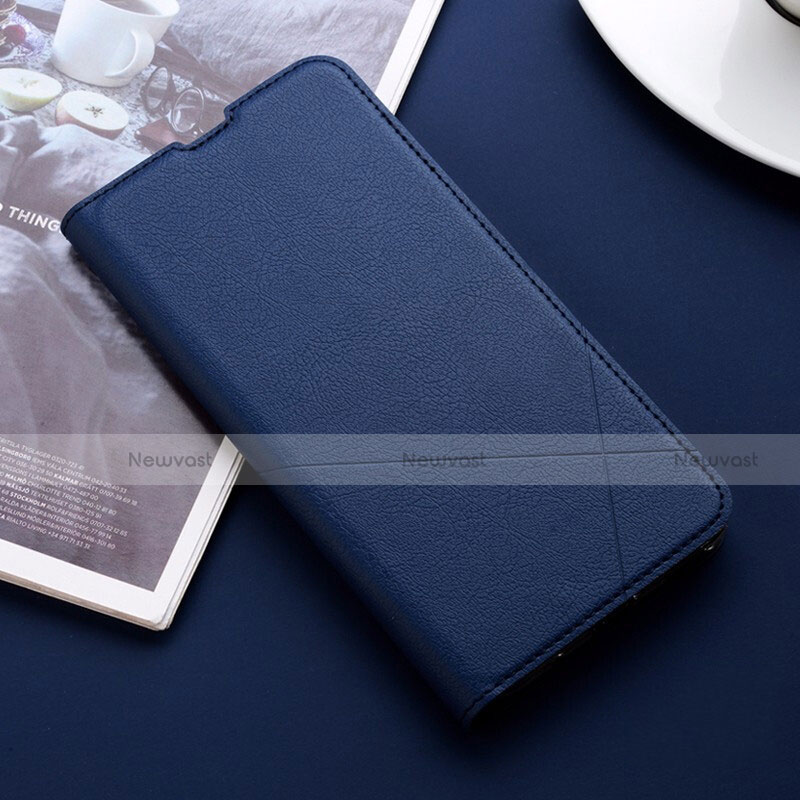 Leather Case Stands Flip Cover T06 Holder for Huawei Honor View 20 Blue