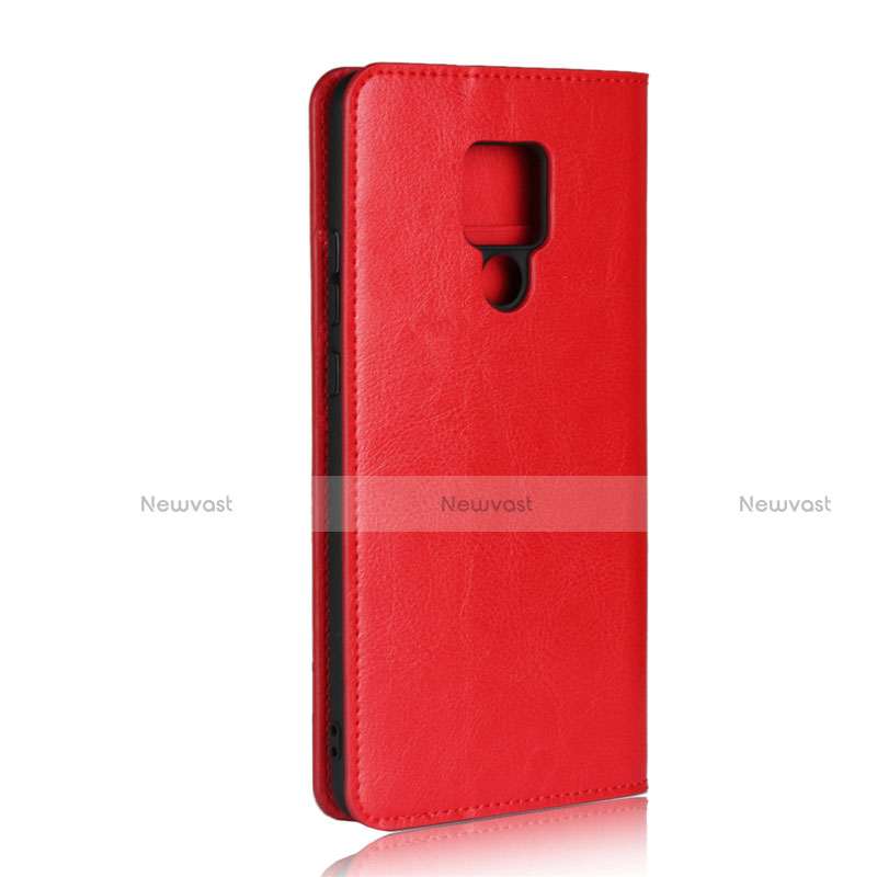 Leather Case Stands Flip Cover T06 Holder for Huawei Mate 20 X 5G Red