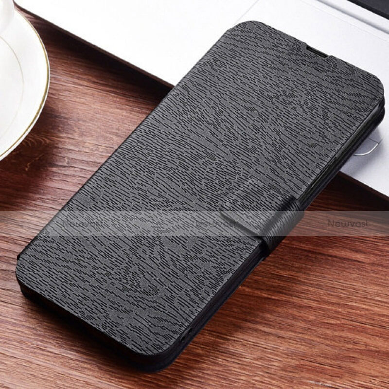 Leather Case Stands Flip Cover T06 Holder for Huawei Nova 4e Black