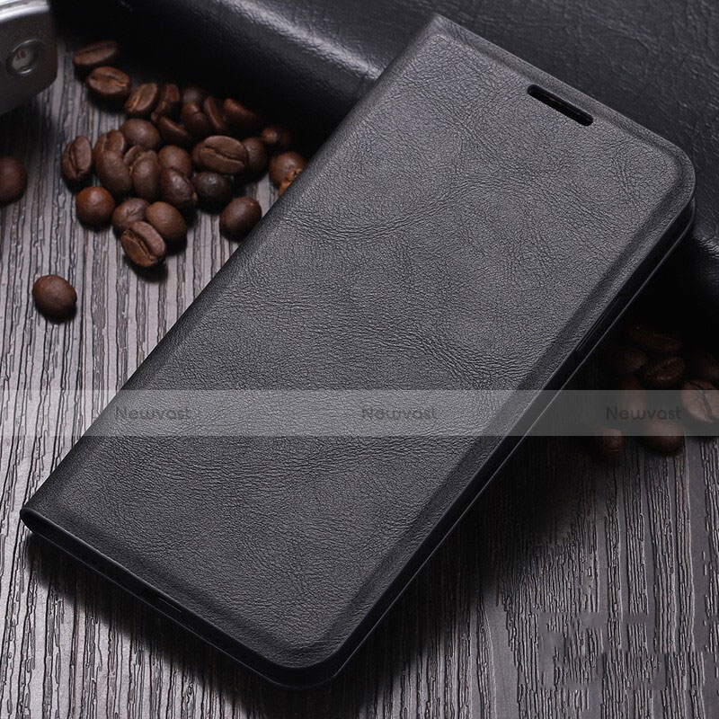 Leather Case Stands Flip Cover T06 Holder for Huawei Nova 5i Black