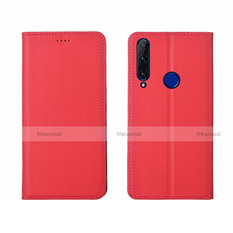 Leather Case Stands Flip Cover T06 Holder for Huawei P Smart+ Plus (2019) Red