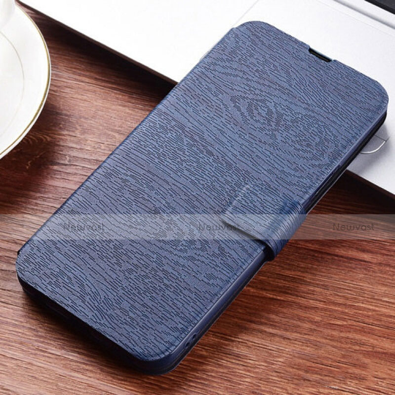 Leather Case Stands Flip Cover T06 Holder for Huawei P30 Lite New Edition Blue