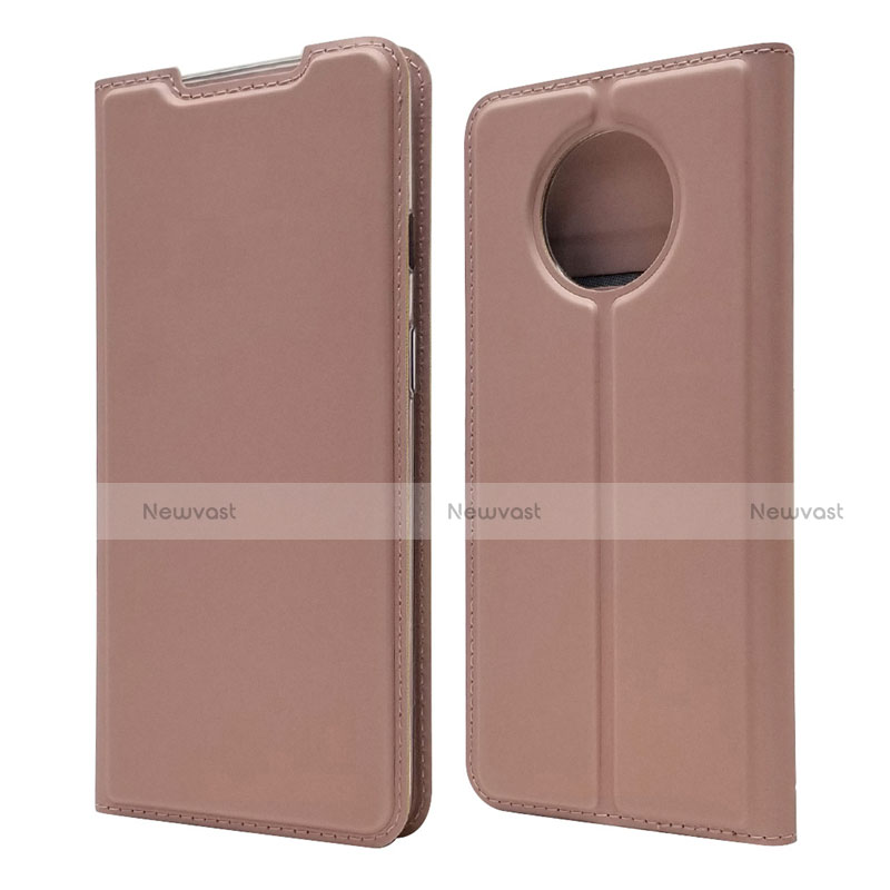 Leather Case Stands Flip Cover T06 Holder for OnePlus 7T Rose Gold