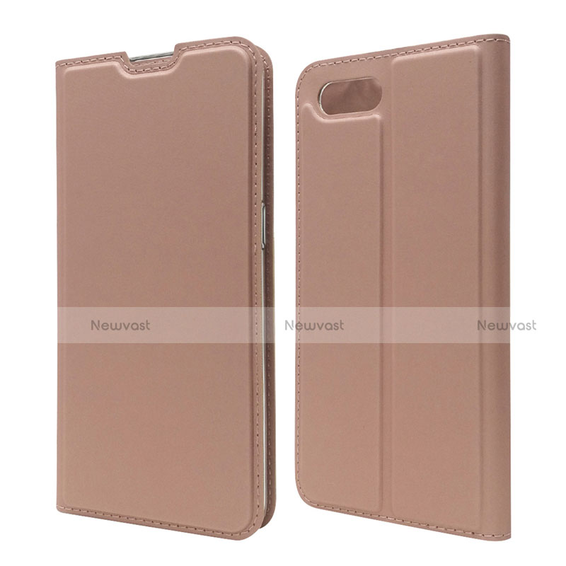 Leather Case Stands Flip Cover T06 Holder for Oppo R15X Rose Gold