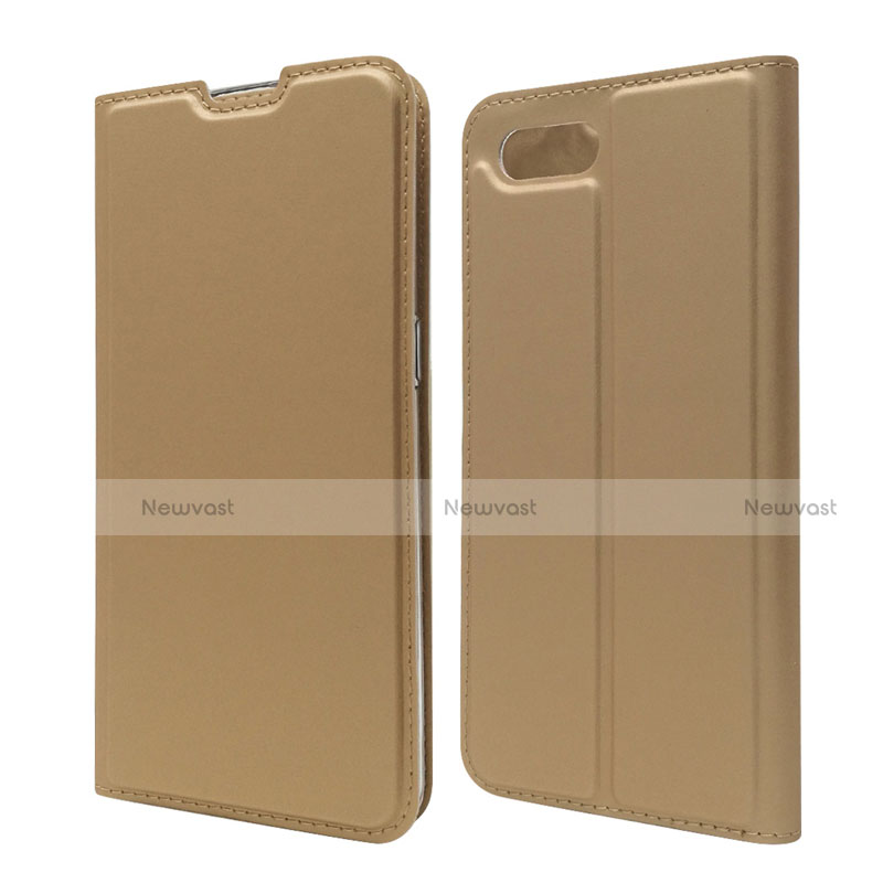 Leather Case Stands Flip Cover T06 Holder for Oppo RX17 Neo Gold