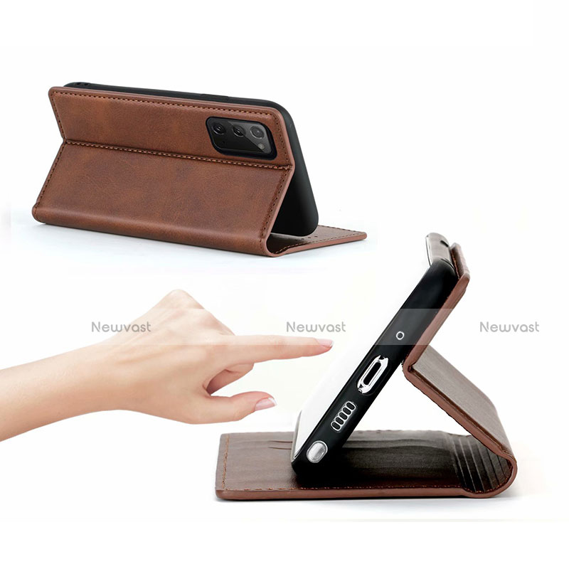 Leather Case Stands Flip Cover T06 Holder for Samsung Galaxy Note 20 5G