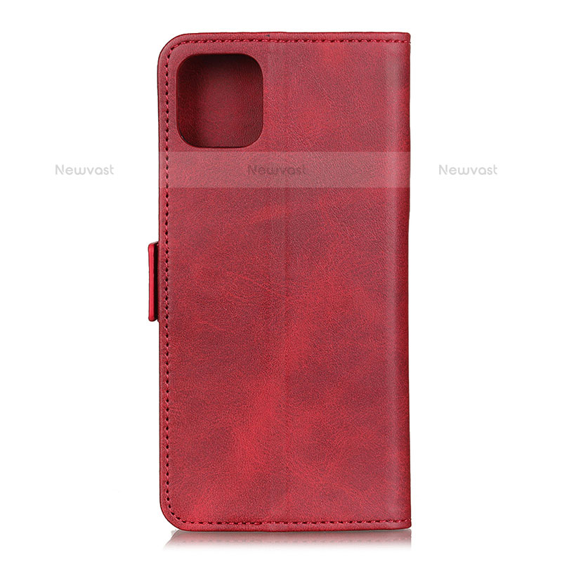 Leather Case Stands Flip Cover T06 Holder for Xiaomi Mi 11 Lite 4G Red