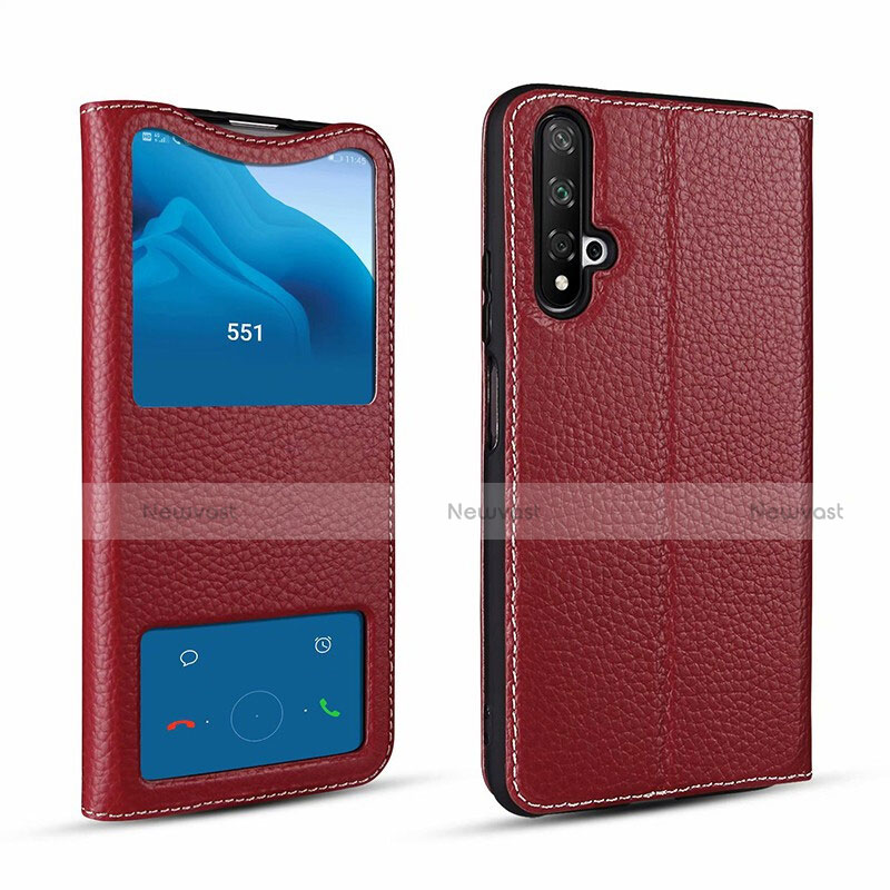 Leather Case Stands Flip Cover T07 Holder for Huawei Honor 20