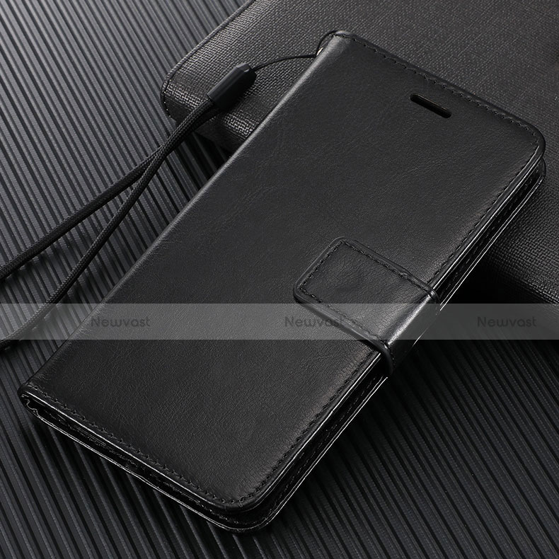 Leather Case Stands Flip Cover T07 Holder for Huawei Honor V30 5G Black