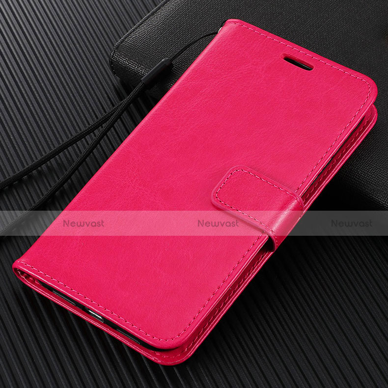 Leather Case Stands Flip Cover T07 Holder for Huawei Honor View 30 5G Hot Pink