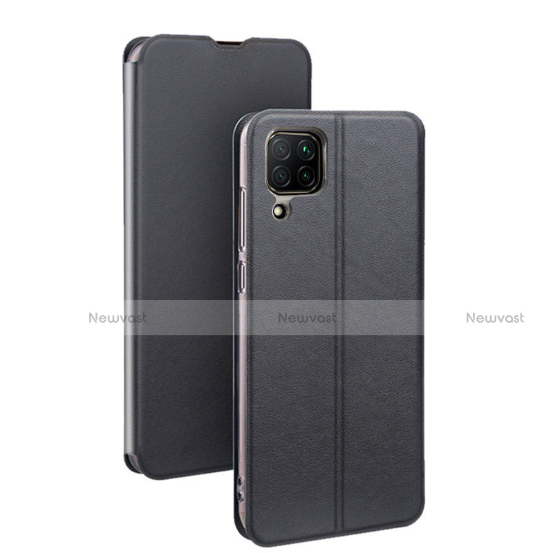 Leather Case Stands Flip Cover T07 Holder for Huawei Nova 7i Black