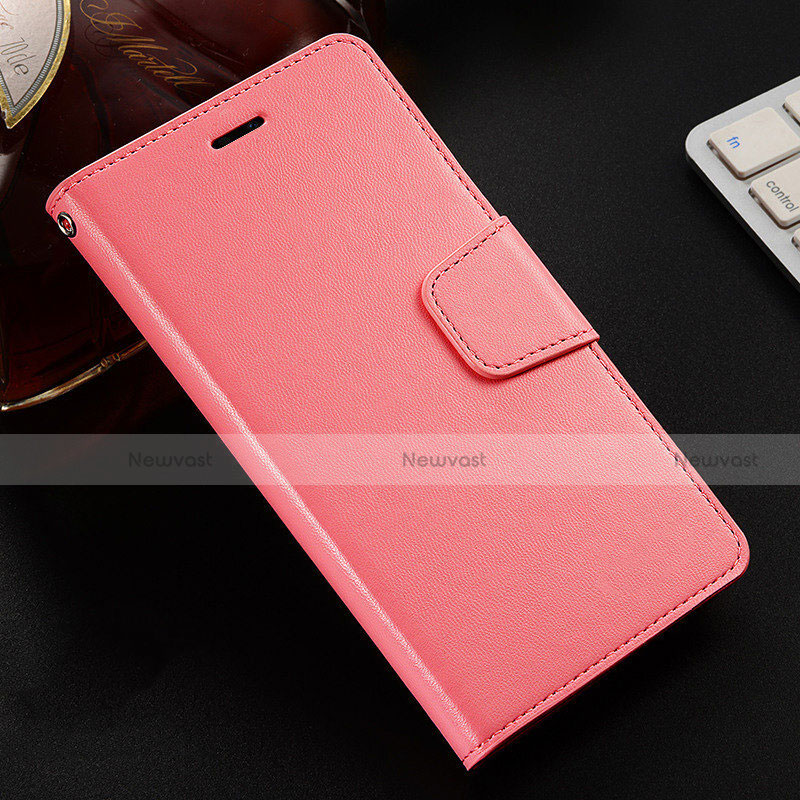 Leather Case Stands Flip Cover T07 Holder for Oppo R17 Neo Pink