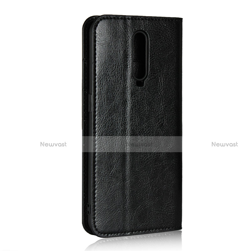 Leather Case Stands Flip Cover T07 Holder for Oppo RX17 Pro Black