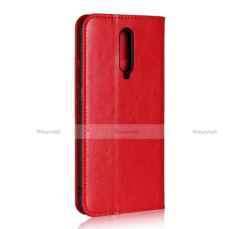 Leather Case Stands Flip Cover T07 Holder for Oppo RX17 Pro Red