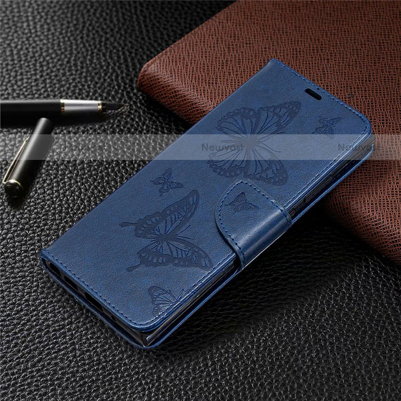 Leather Case Stands Flip Cover T07 Holder for Samsung Galaxy Note 20 Ultra 5G Blue