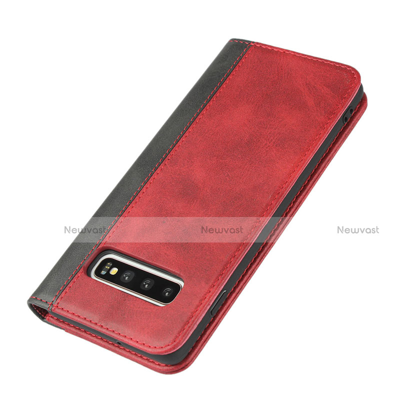 Leather Case Stands Flip Cover T07 Holder for Samsung Galaxy S10 Plus