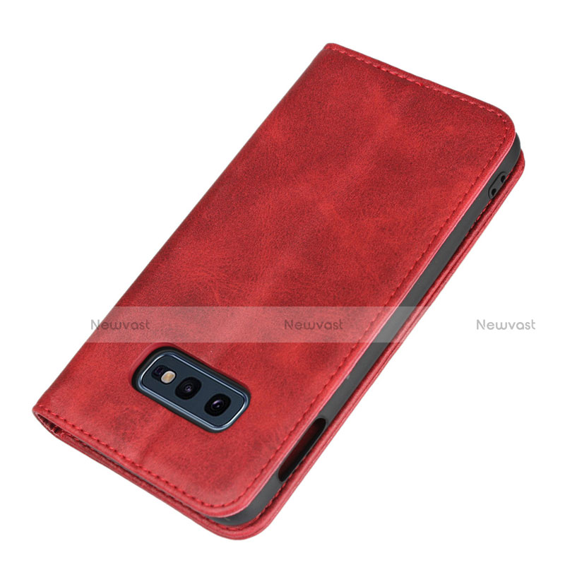 Leather Case Stands Flip Cover T07 Holder for Samsung Galaxy S10e