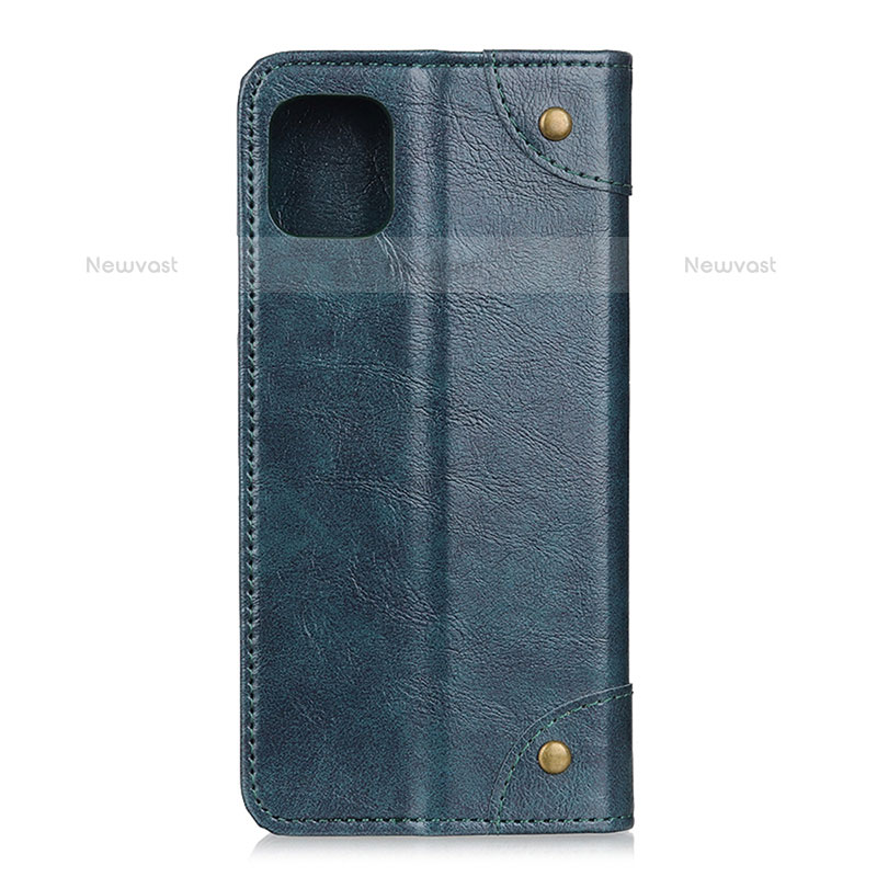 Leather Case Stands Flip Cover T07 Holder for Xiaomi Mi 11 5G Blue