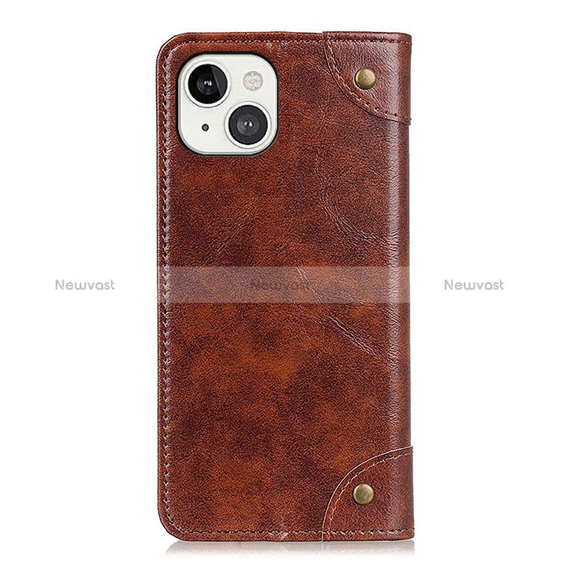 Leather Case Stands Flip Cover T08 Holder for Apple iPhone 15