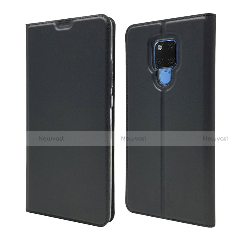 Leather Case Stands Flip Cover T08 Holder for Huawei Mate 20 X 5G Black