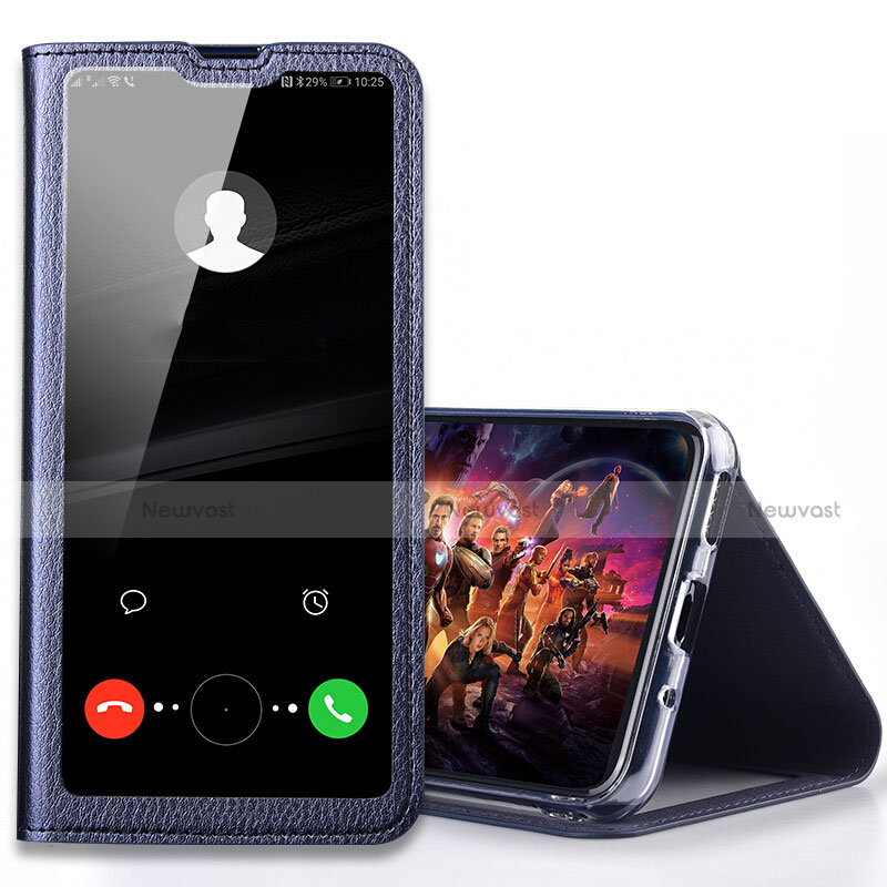 Leather Case Stands Flip Cover T08 Holder for Huawei P Smart+ Plus (2019)