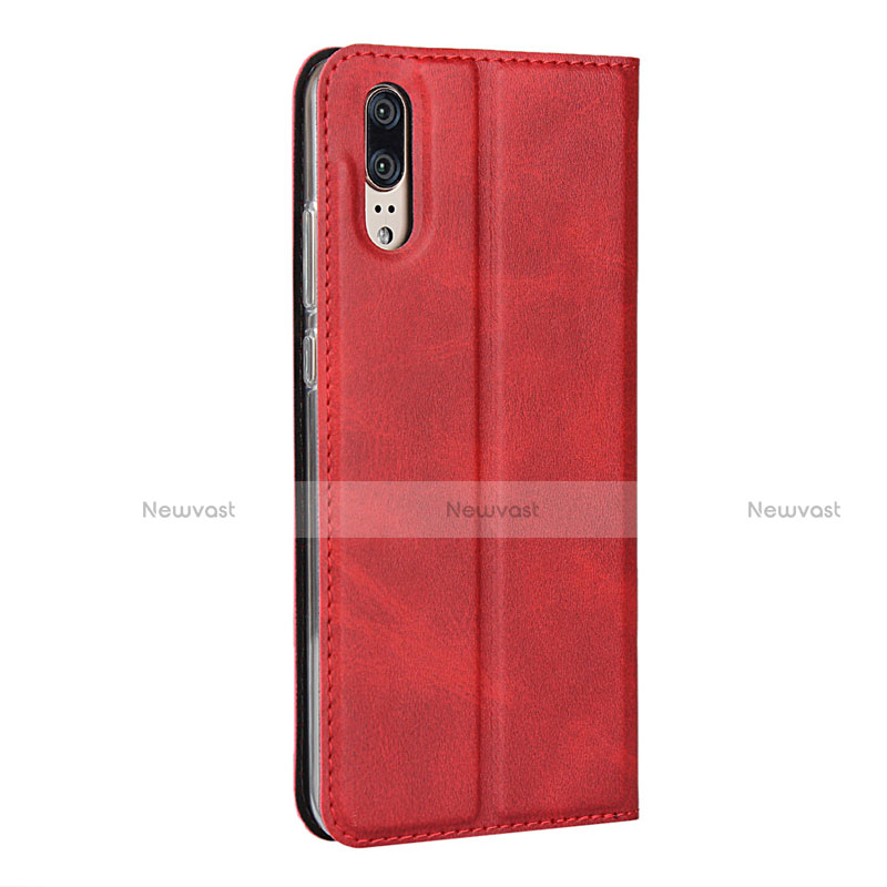 Leather Case Stands Flip Cover T08 Holder for Huawei P20