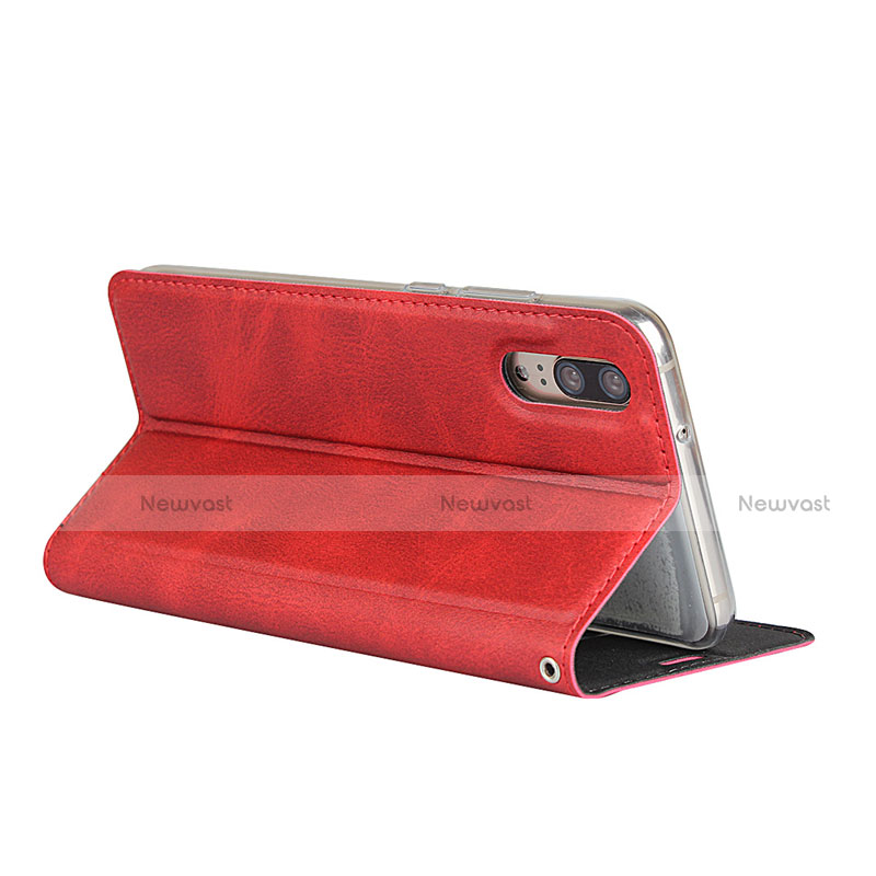 Leather Case Stands Flip Cover T08 Holder for Huawei P20