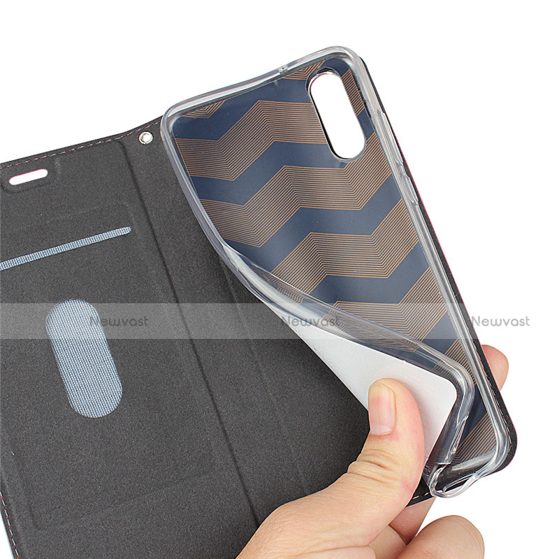 Leather Case Stands Flip Cover T08 Holder for Huawei P20