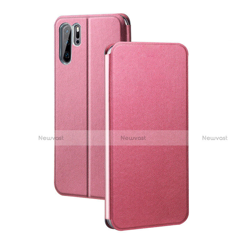 Leather Case Stands Flip Cover T08 Holder for Huawei P30 Pro New Edition Pink